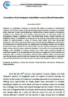 Assimilation versus Cultural Preservation