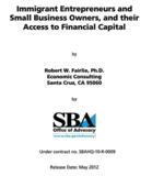 Immigrant Entrepreneurs and Small Business Owners